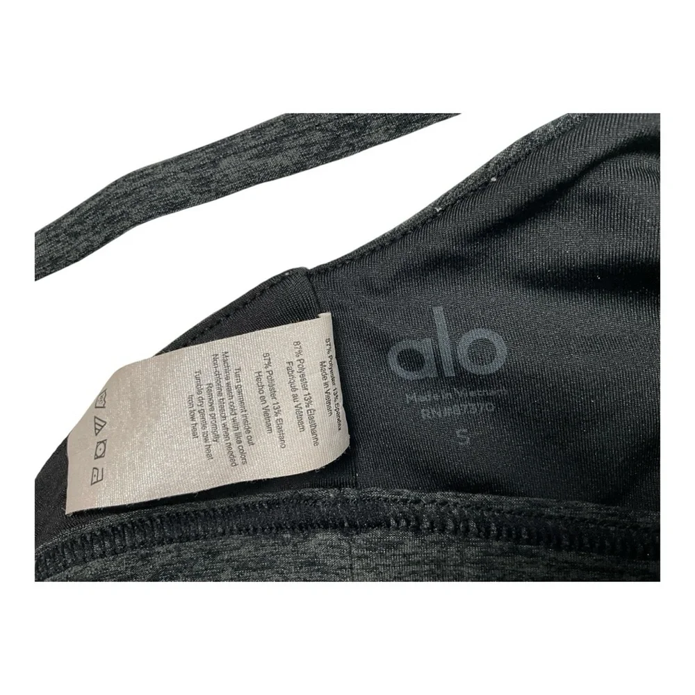 ALO YOGA Alosoft Lounge Bra‎ - Dark Heather Grey Retail $78 Size Small